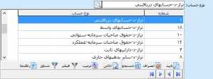تعیین نوع حساب در معرفی حساب حسابگر